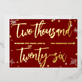 Happy New Year 2026 Retro Red Ribbon