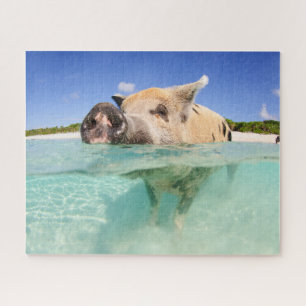Happy Pig na Quebra-cabeça do Beach Jigsaw