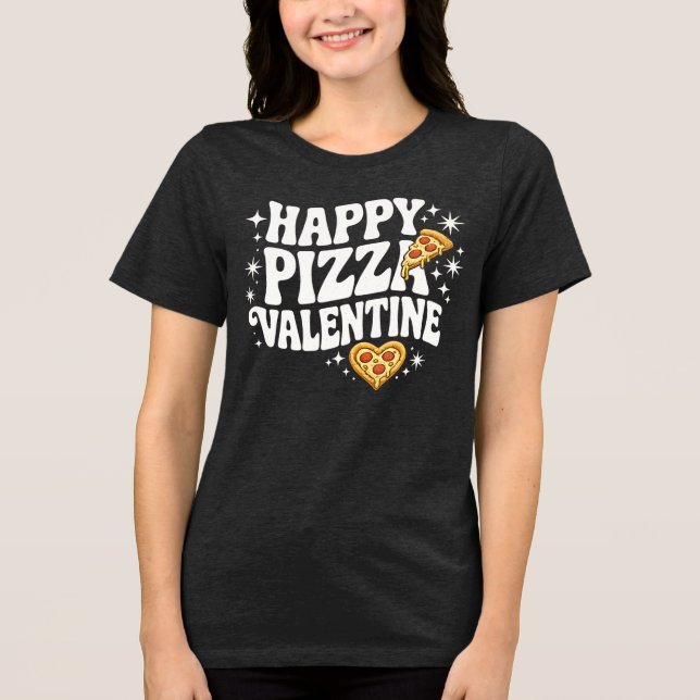 Happy Pizza Valentine Funny Pizza Love Design (Frente)