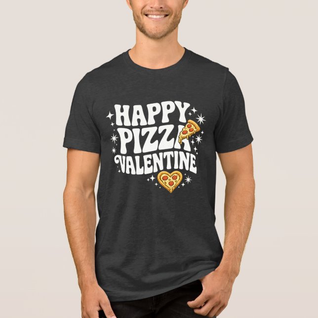 Happy Pizza Valentine Funny Pizza Love Design (Frente)