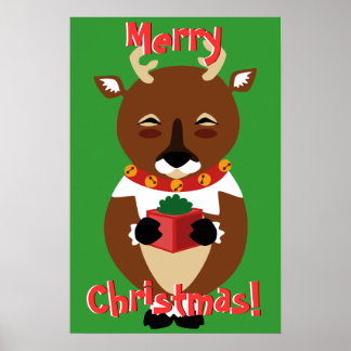 Happy Reindeer Poster