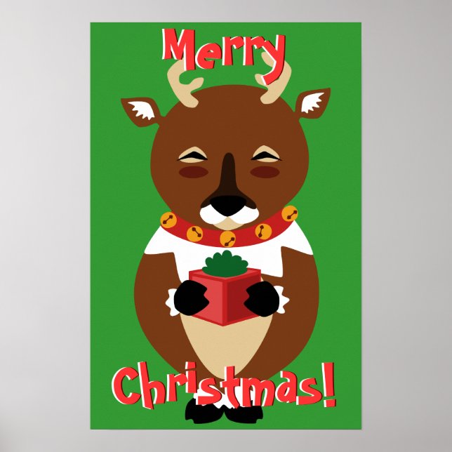 Happy Reindeer Poster (Frente)