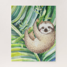 Happy Sloth Tropical Quebra-cabeça