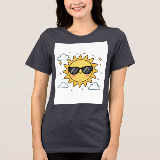 Happy Smiling Sun Cartoon - Minimalist Kawaii Suns