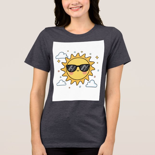 Happy Smiling Sun Cartoon - Minimalist Kawaii Suns (Frente)