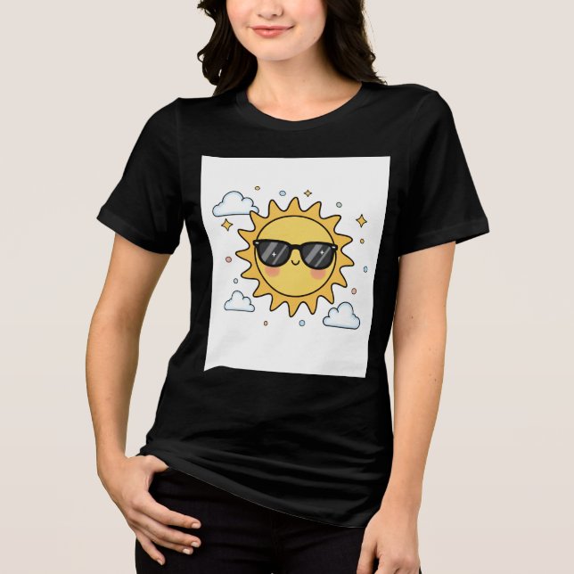 Happy Smiling Sun Cartoon - Minimalist Kawaii Suns (Frente)