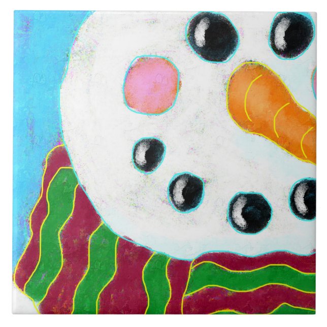 Happy Snowman Abstrato Art (Frente)