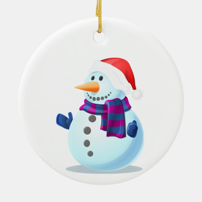 Happy Snowman Enfeites de natal (Traseira)