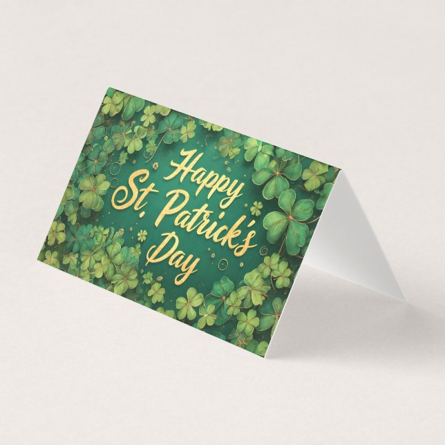 Happy St. Patrick’s Day Clover Design (Frente)