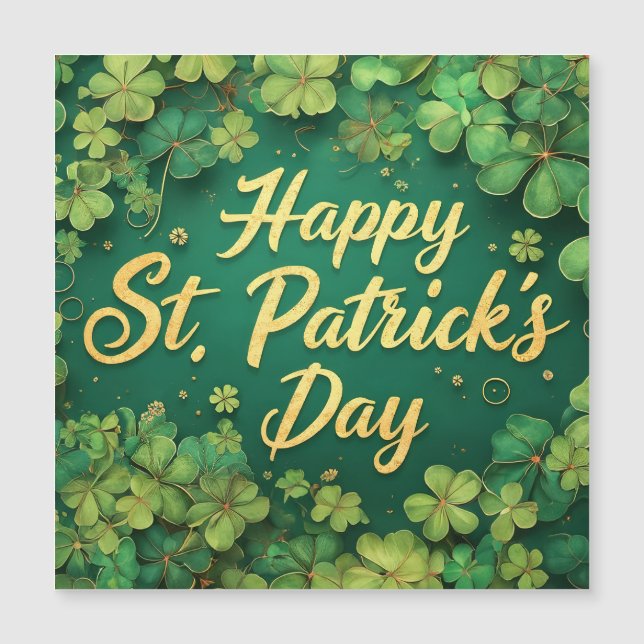 Happy St. Patrick’s Day Clover Design (Frente)
