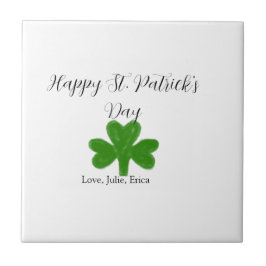 Happy St. Patrick's day green shamrock name 