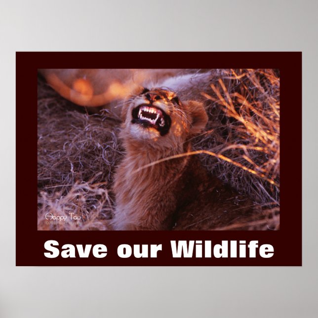 Happy Tau Save Our Wildlife Poster (Frente)