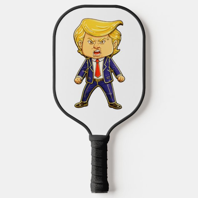 Happy Trump Lapel Pin Chibi Cartoon Funny Meme Pop (Front)