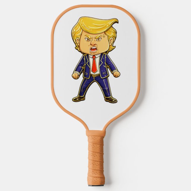 Happy Trump Lapel Pin Meme Angry Trump Pop Art (Front)