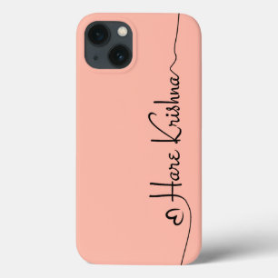 Hare Krishna art typografia iPhone / iPad case