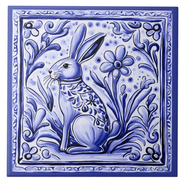 Hare Rabbit Mediterrâneo Coelhinhos Folha Arte Ani (Frente)