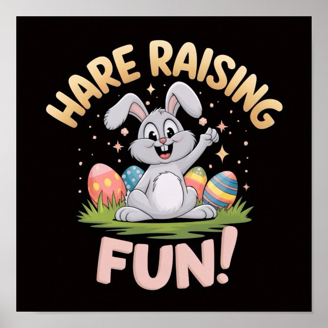 Hare Raising Fun - Poster de Celebração de Coelhin (Frente)