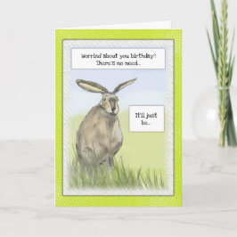 "Hare Today & Gone Amanhã" Cartão de Aniversário E