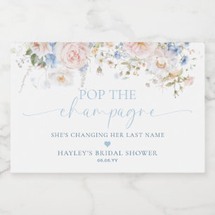 Hargrove Azul Floral Estoure o Champanhe Chuveiro