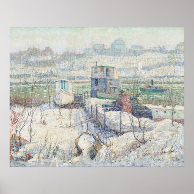 Harlem River - Ernest Lawson Fine Art Poster (Frente)