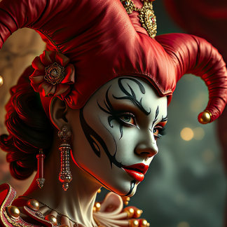 Harlequin Clown Quebra-cabeça