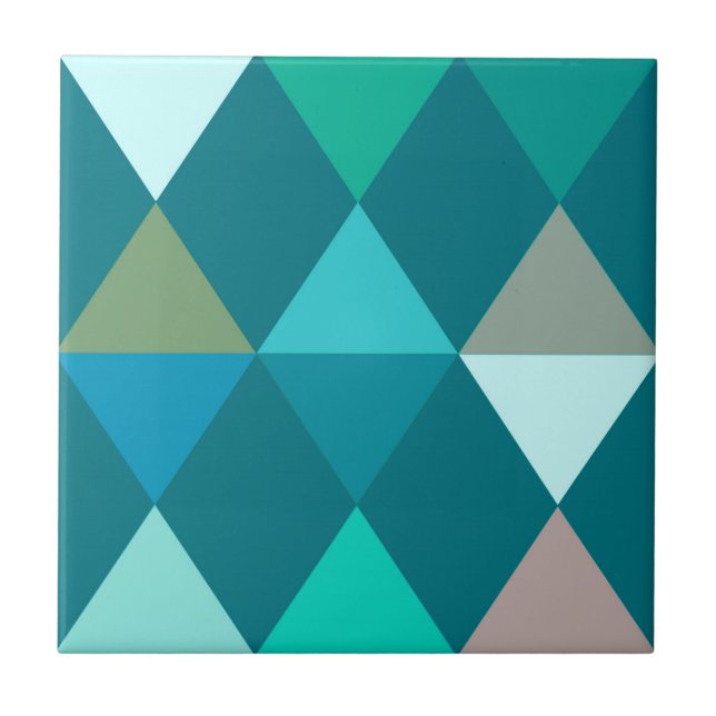 Harlequin / diamante - Teal e Aqua (Frente)