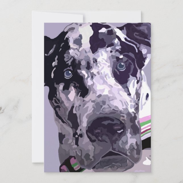 Harlequin Dogue Alemão Cartão - ótimo preço! (Frente)