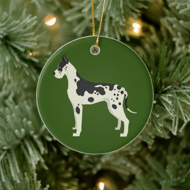Harlequin Great Dane Enfeites de natal (Árvore)