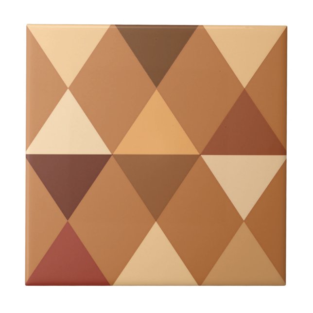 Harlequin / padrão diamante - Terracotta & Brown (Frente)