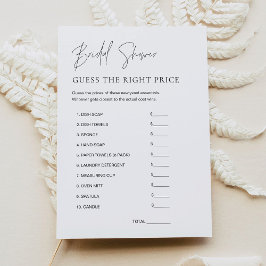 HARLOW adivinha o cartão do jogo do Chá de panela