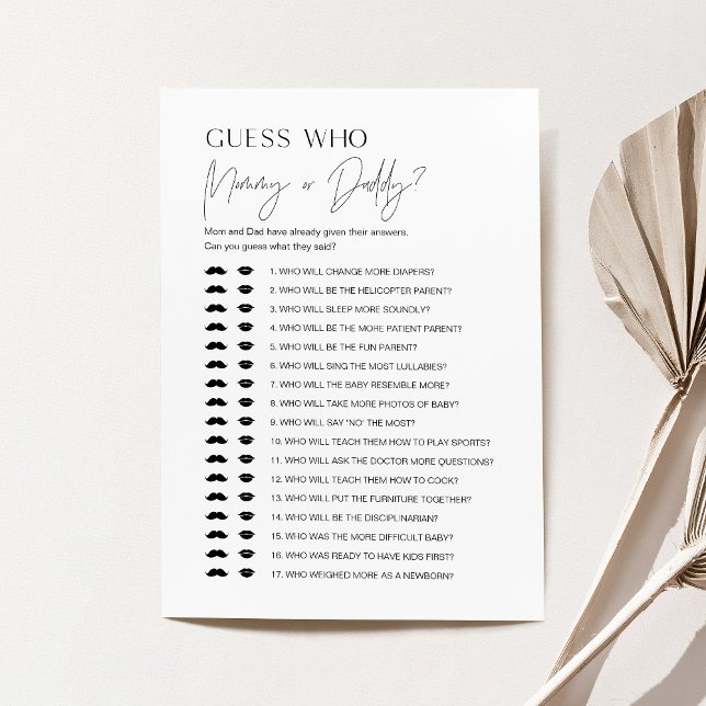 HARLOW Que Disse Mamãe ou Cartão de Bebê Pai (Criador carregado)