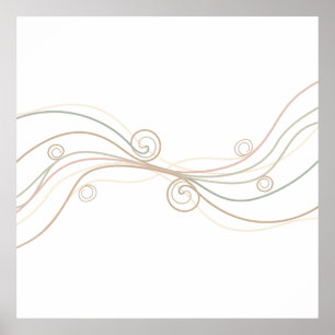 Harmonia de Linha Calma – Poster Abstrato Minimali