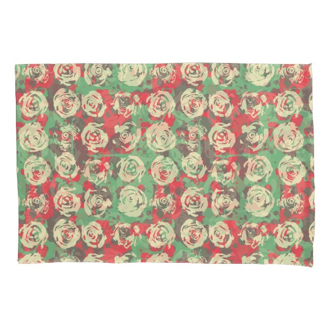 Harmonia de Tinta e Rosas - Padrão sem costura (Frente)