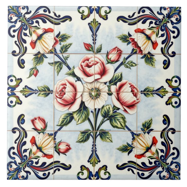 harmonia em azulejo de rosas (Frente)