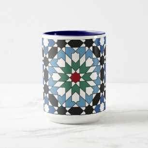 Harmonia em Azulejos – Caneca Geométrica Marroquin