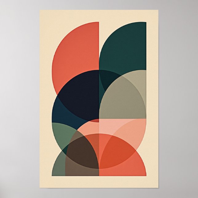 Harmonia em Movimento – Poster de Arte Abstrata Ge (Frente)