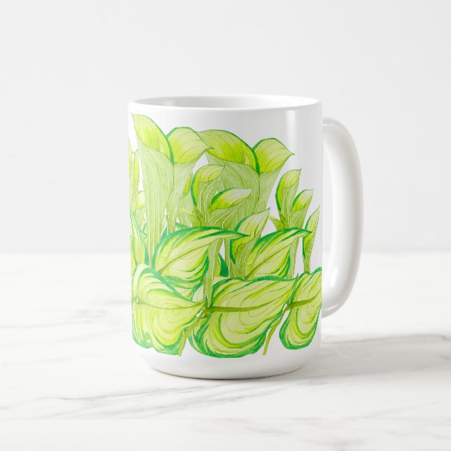 "Harmonia em Verde" em uma caneca clássica (Frente Esquerda)