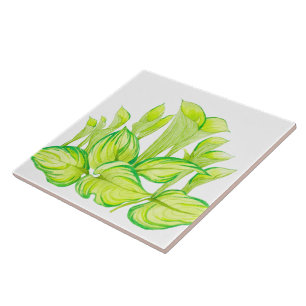 "Harmonia em Verde" num Azulejo cerâmico