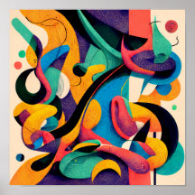 "Harmonia Geométrica" - Poster de Arte Digital Abs