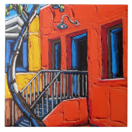 "Harmonia vermelha, o azulejo do bairro de Tucson"