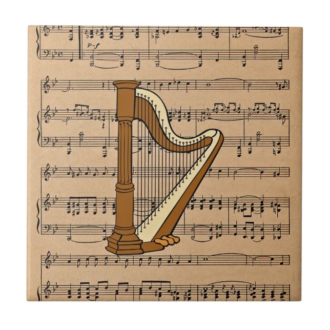 Harp com plano de fundo de música (Frente)
