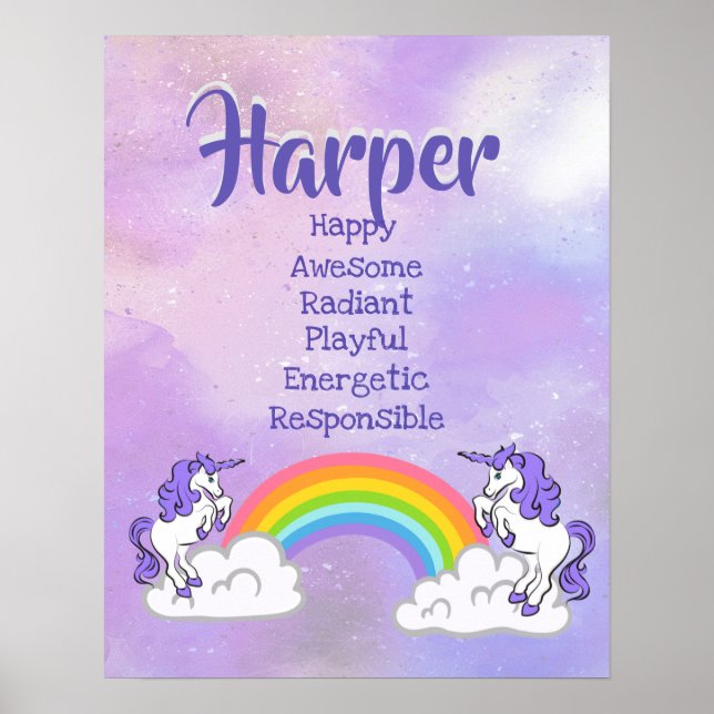 Harper Name Poster (Frente)