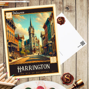 Harrington, Delaware Cartão Postal Antigo