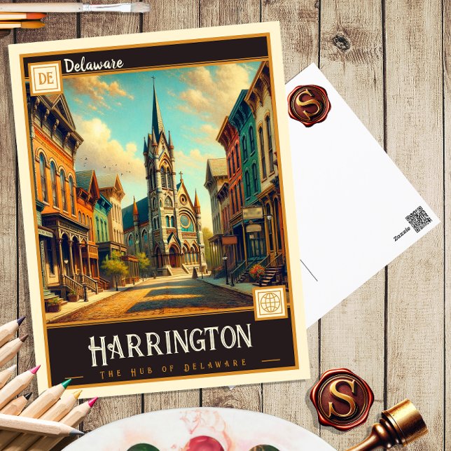 Harrington, Delaware | Cartão Postal Antigo (Criador carregado)