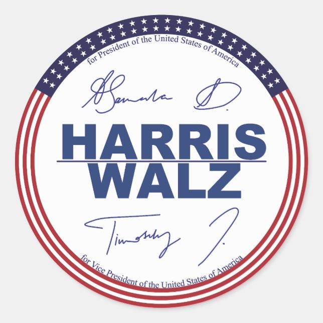 Harris - adesivos Walz 2024 (Frente)