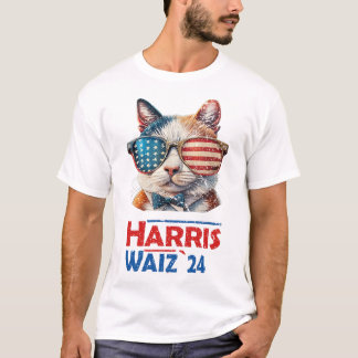 Harris Waltz 2024 Camisa de Eleição Gato Ladies Ka