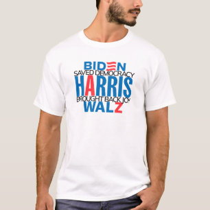 Harris/Walz 2024 - Camisa de manga curta masculina
