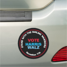 HARRIS WALZ sorridente Warriors Car Magnet