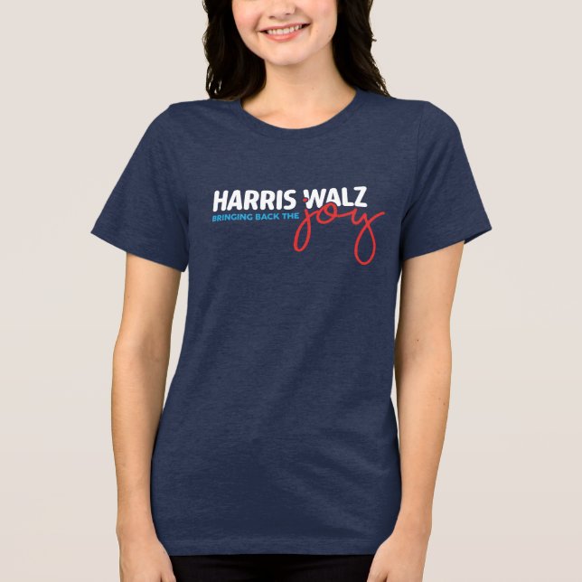 Harris Walz traz de volta a camisa das mulheres al (Frente)