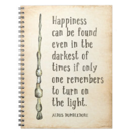 Harry Potter Dumbledore cita o caderno espiral